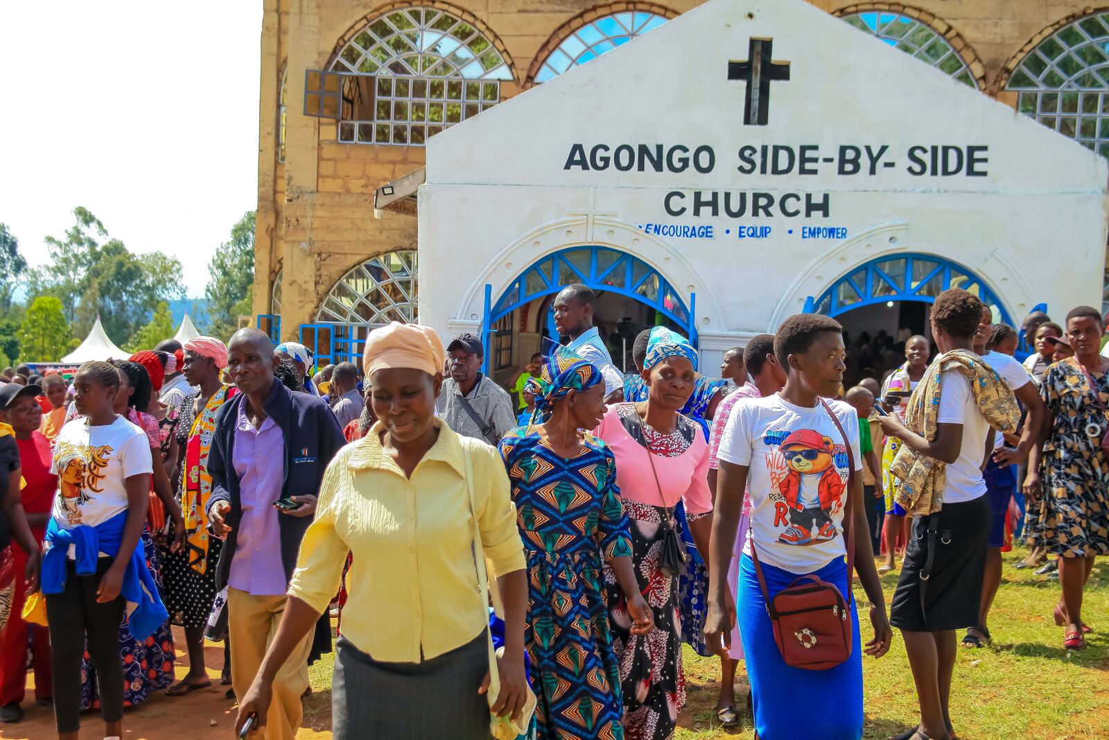 Church community gathered together