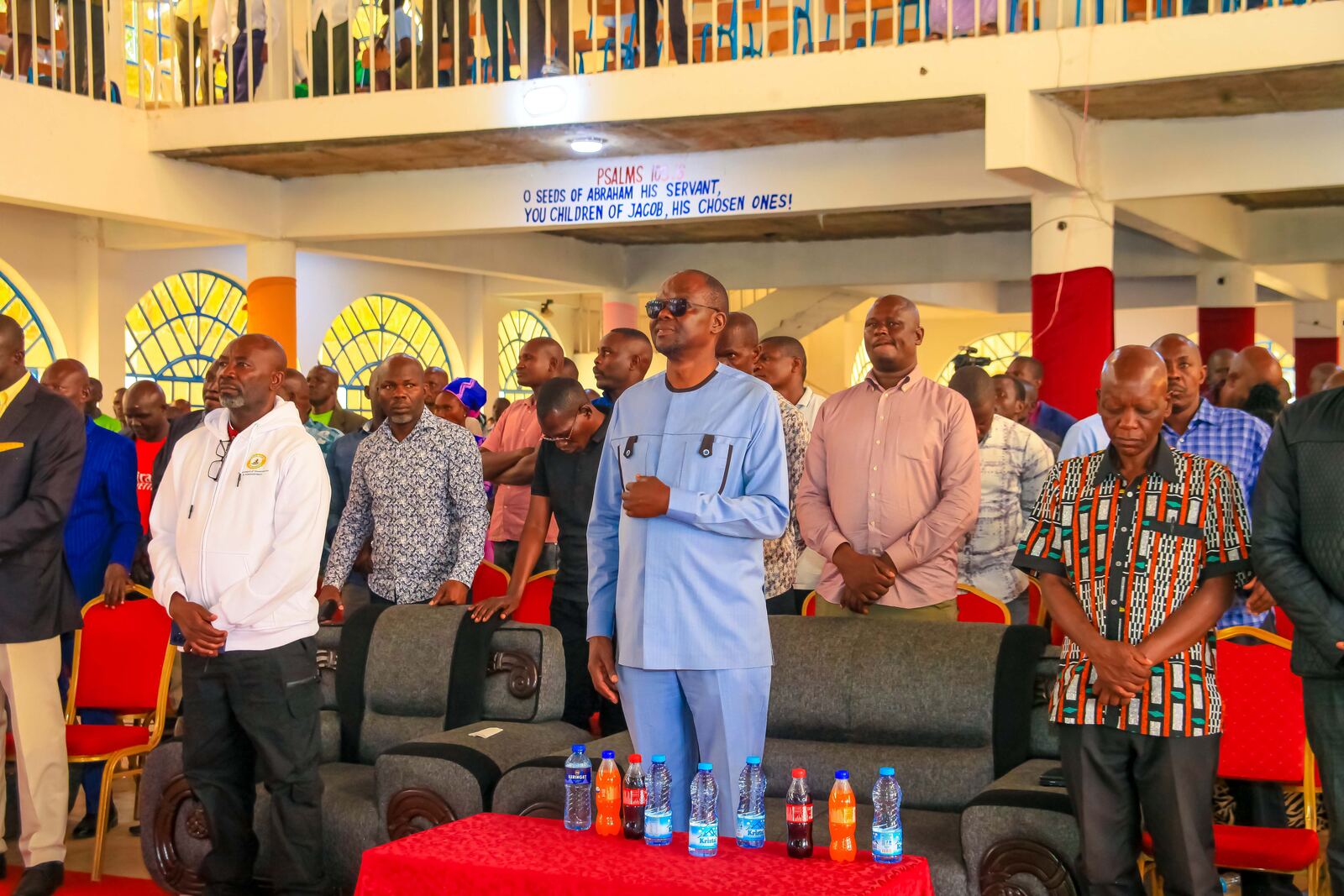 Church members gathered for fellowship
