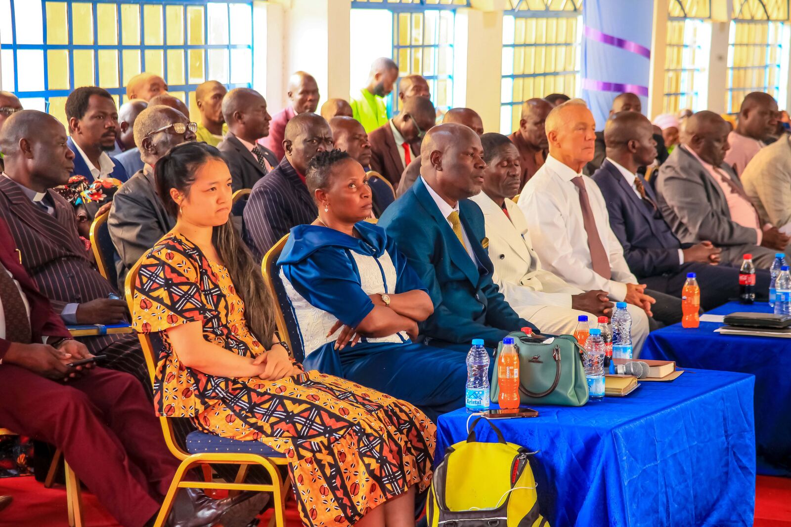 Congregation seated together during a church service