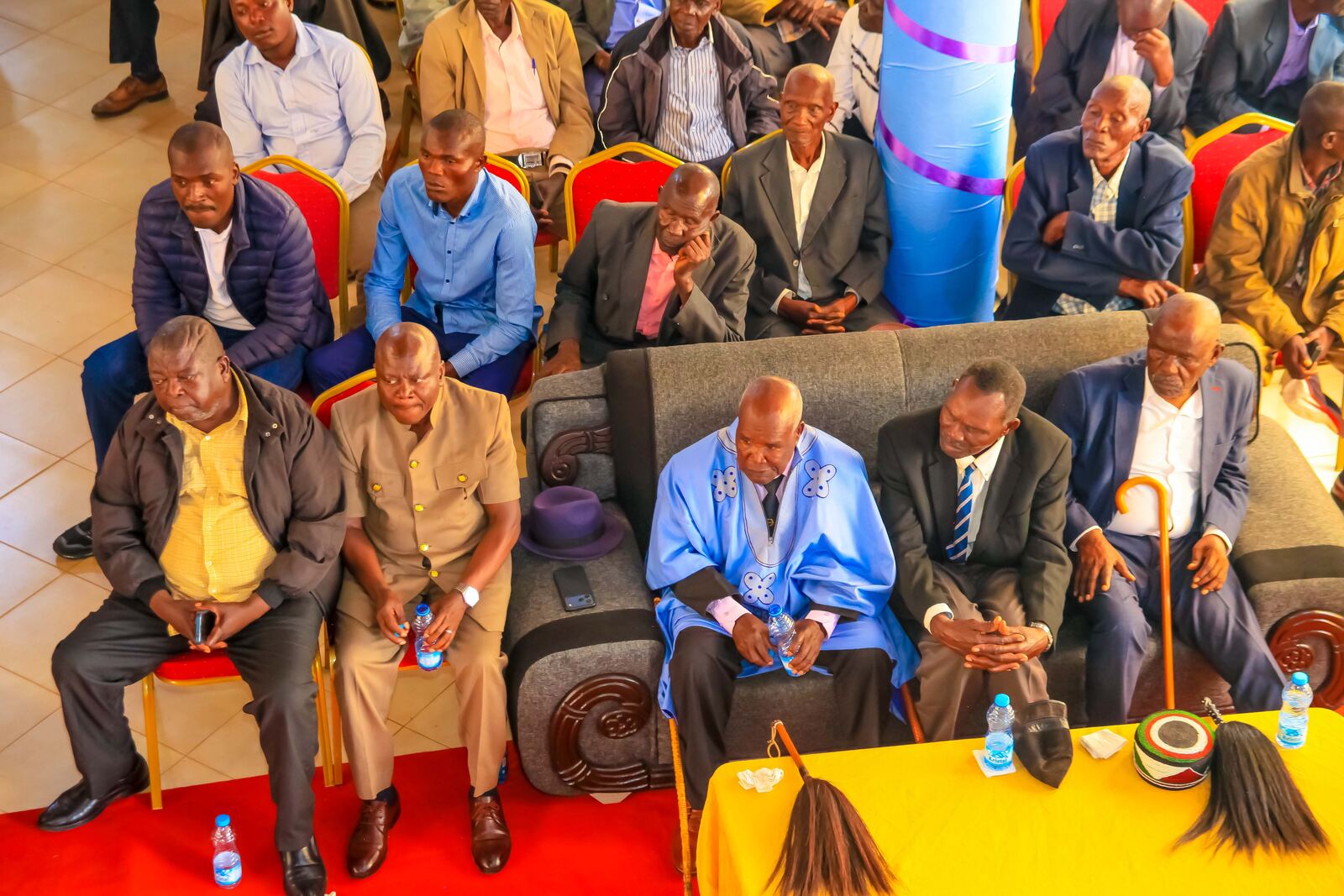 Church members seated together during a service