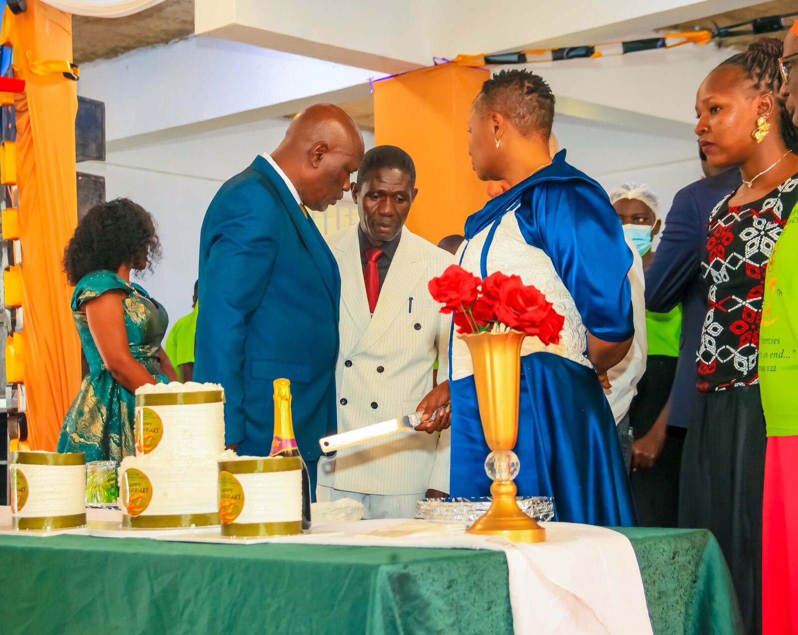 A ceremonial moment during a church gathering