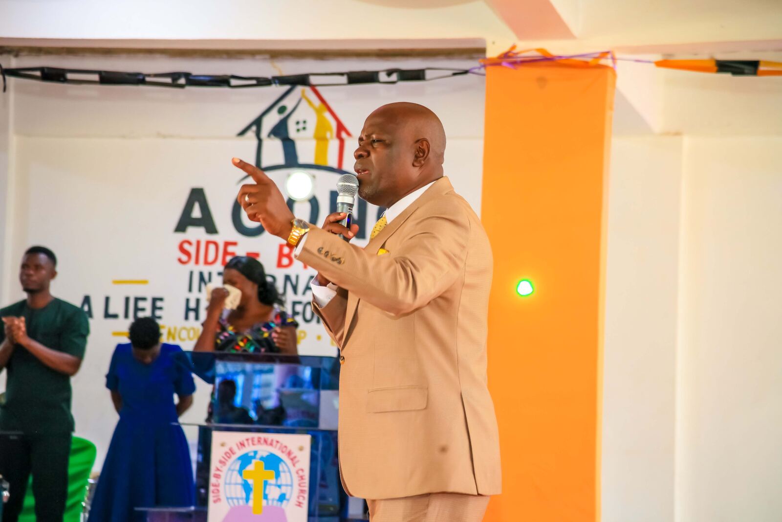 Speaker addressing the congregation