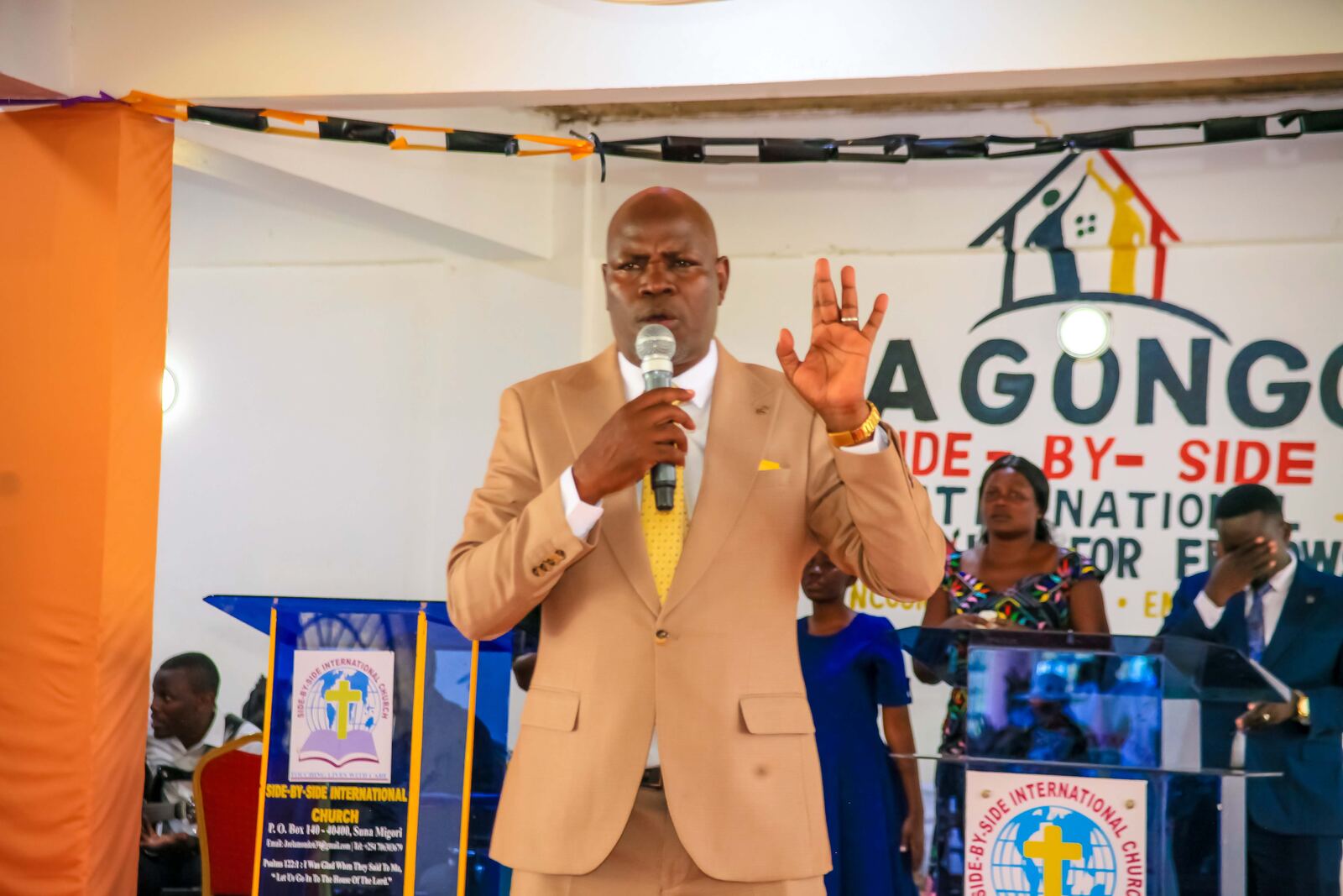 Speaker addressing the congregation