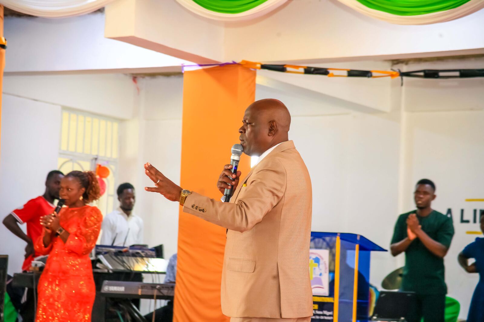Speaker addressing the congregation