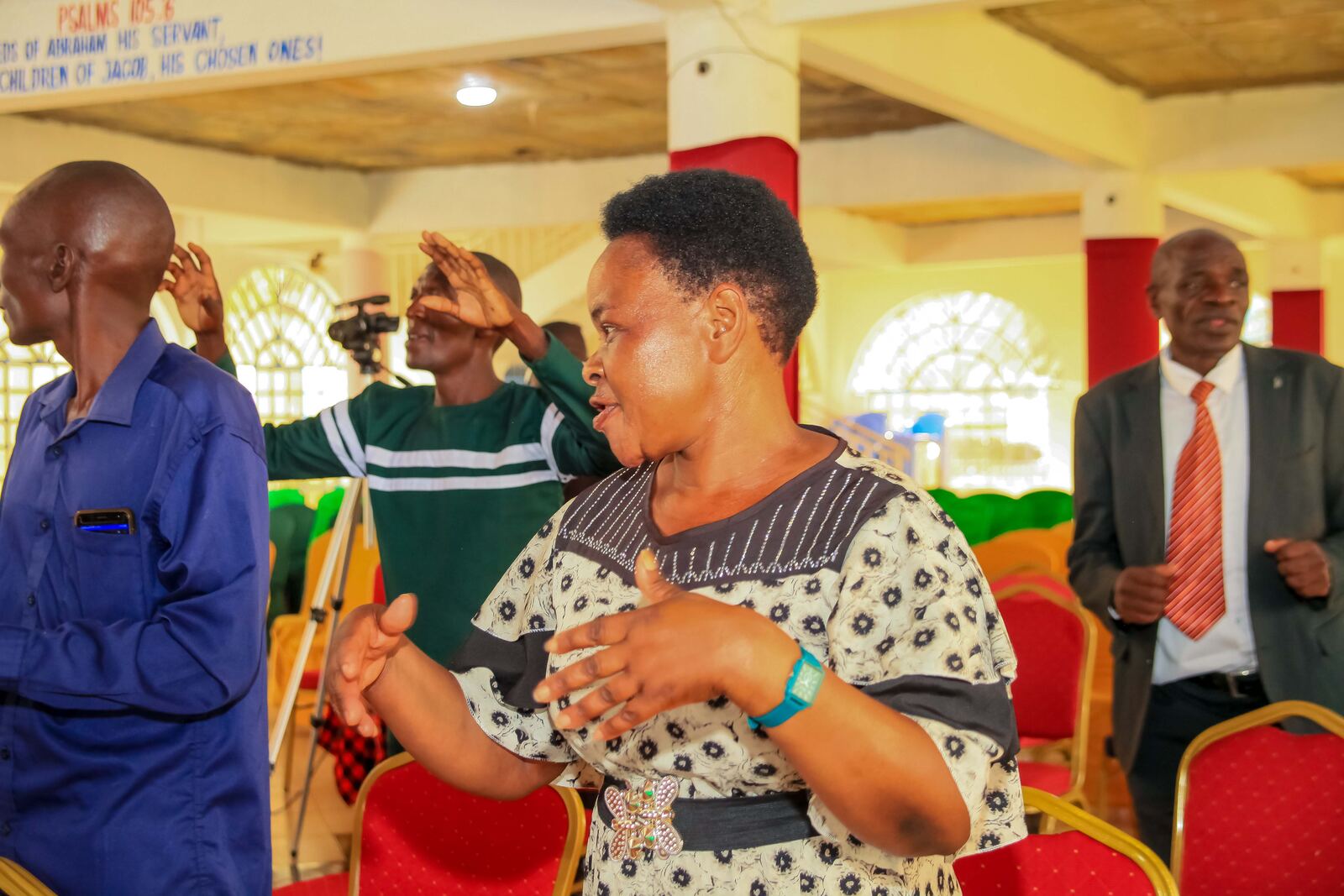 Church members sharing fellowship