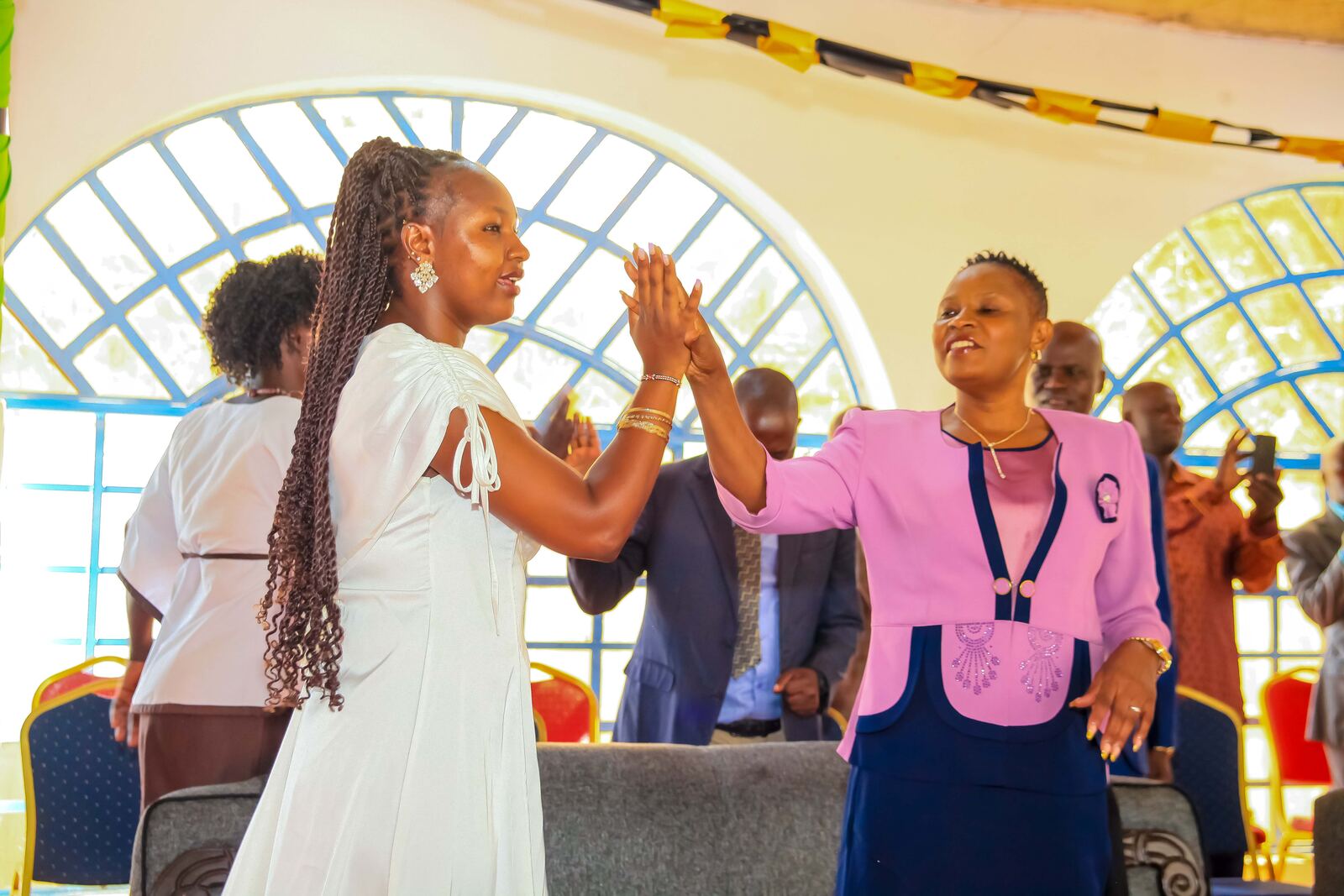 Church members celebrating together