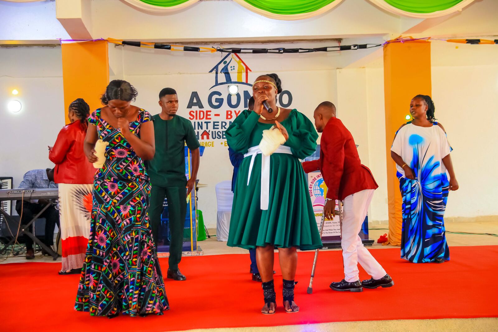 Worship team leading the congregation