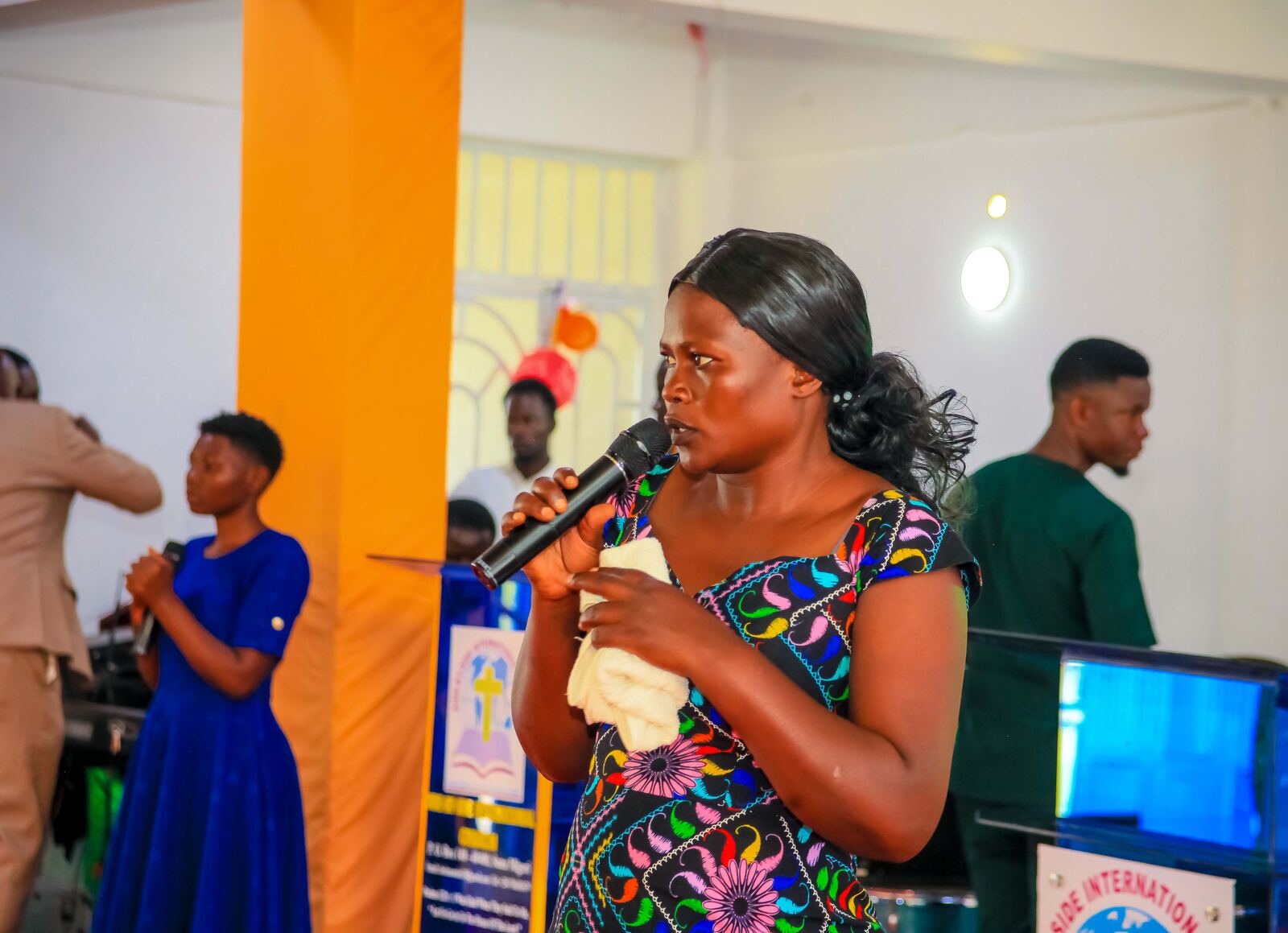 Singer leading worship