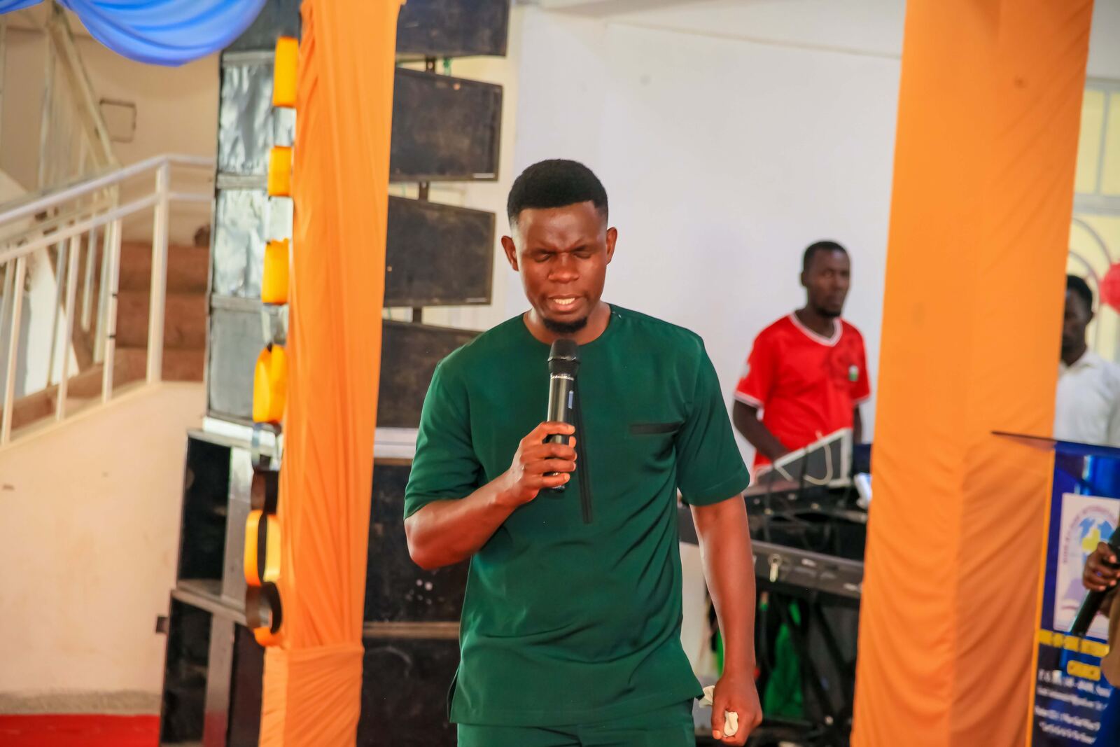 Speaker addressing the congregation