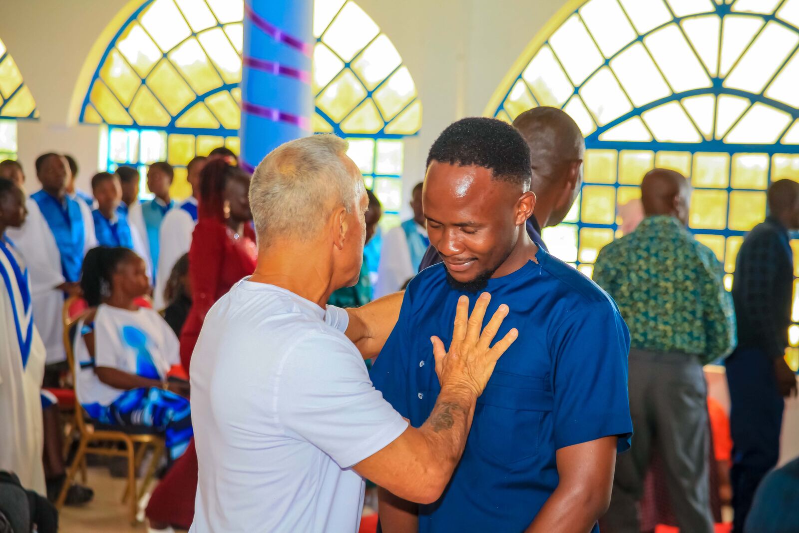 Prayer and ministry with a church member
