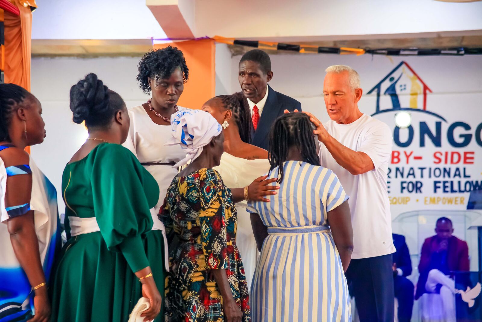 Church members gathered for fellowship