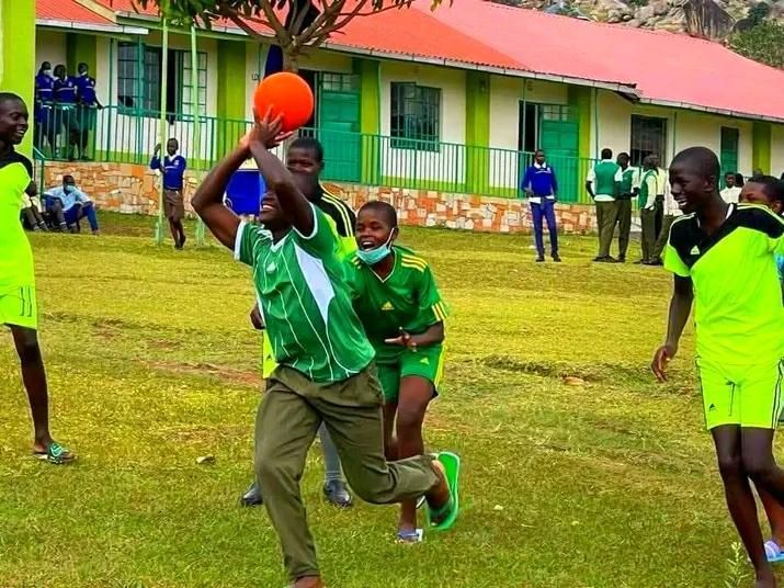 Students playing sports at Isaya Amonde Senior Secondary School